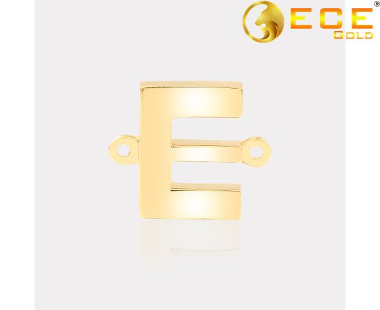 Sarı Altın E harf Charm Sarı Altın E harf Charm