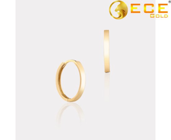 Sarı Altın Halka Küpe - Çap 1.6 cm Sarı Altın Halka Küpe - Çap 1.6 cm