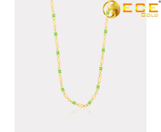 Sarı Altın Renkli Mineli Zincir Kolye - 45 cm Sarı Altın Renkli Mineli Zincir Kolye - 45 cm